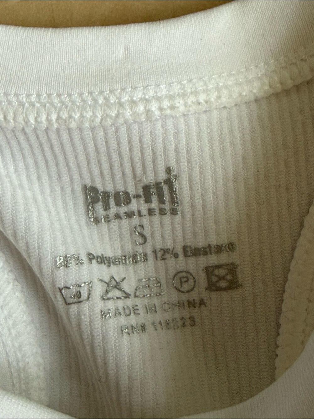 Pro-Fit Seamless Ribbed Crop Tank Top white - Picture 7 of 7